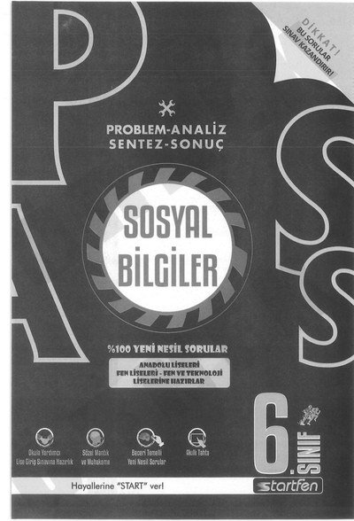 PROBLEM ANALİZ SENTEZ SONUÇ SOSYAL BİLGİLER YKS Fotokopi