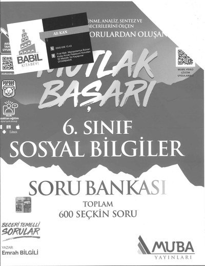 MUTLAK BAŞARI SOSYAL BİLGİLER SORU BANKASI YKS Fotokopi