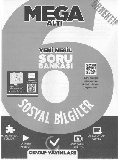 MEGA ALTI SORU BANKASI SOSYAL BİLGİLER YKS Fotokopi
