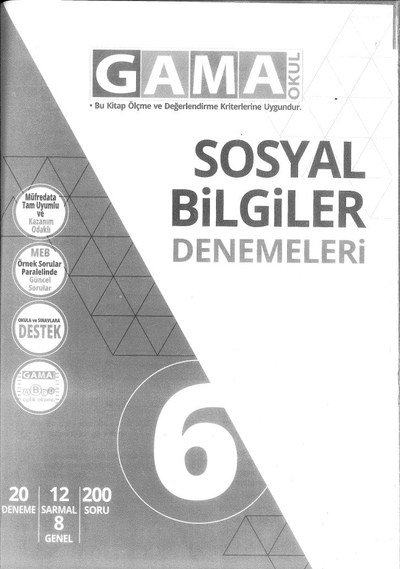 SOSYAL BİLGİLER DENEMELERİ YKS Fotokopi