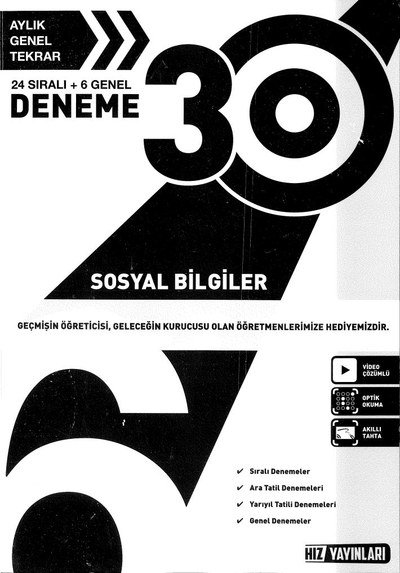 30 DENEME SOSYAL BİLGİLER YKS Fotokopi