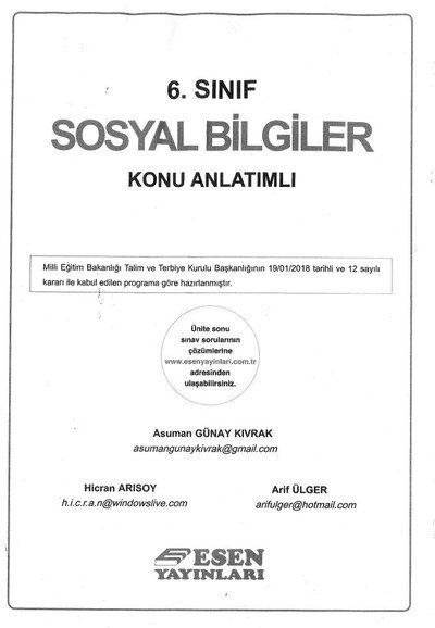 SOSYAL BİLGİLER KONU ANLATIMLI YKS Fotokopi