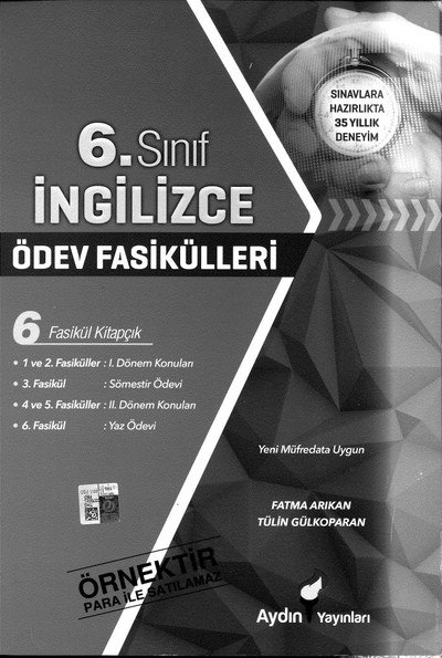 İNGİLİZCE ÖDEV FASİKÜLLERİ YKS Fotokopi