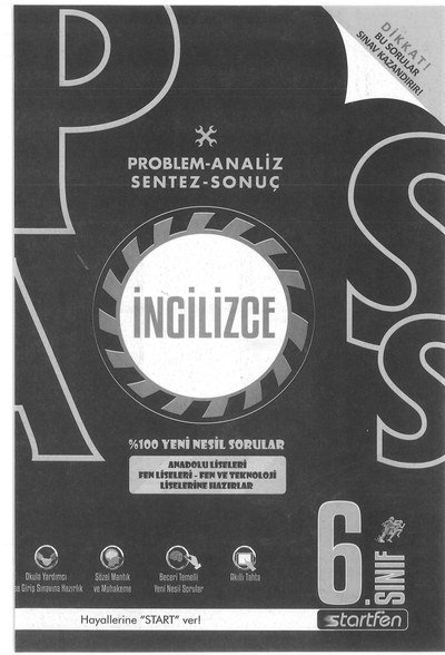 PROBLEM ANALİZ SENTEZ SONUÇ İNGİLİZCE YKS Fotokopi
