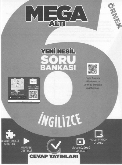 MEGA ALTI YENİ NESİL SORU BANKASI İNGİLİZCE YKS Fotokopi