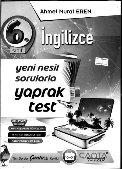 İNGİLİZCE YENİ NESİL YAPRAK TEST YKS Fotokopi