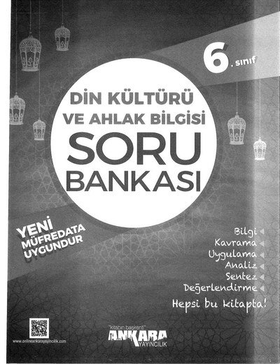 DİN KÜLTÜRÜ VE AHLAK BİLGİSİ SORU BANKASI YKS Fotokopi