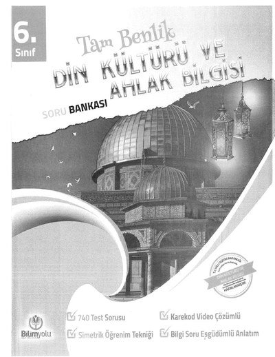 TAM BENLİK DİN KÜLTÜRÜ VE AHLAK BİLGİSİ SORU BANKASI YKS Fotokopi