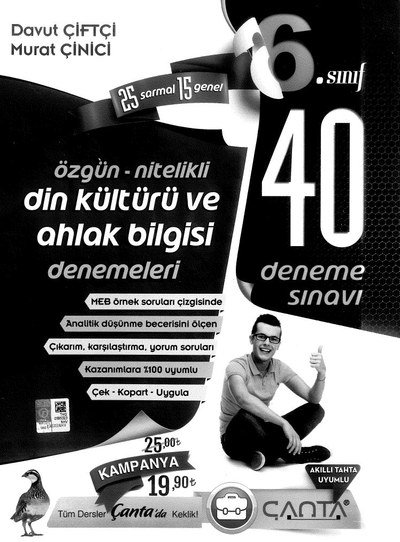 DİN KÜLTÜRÜ VE AHLAK BİLGİSİ DENEMELERİ YKS Fotokopi