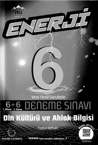 ENERJİ 6+6 DENEME SINAVI DİN KÜLTÜRÜ VE AHLAK BİLGİSİ YKS Fotokopi