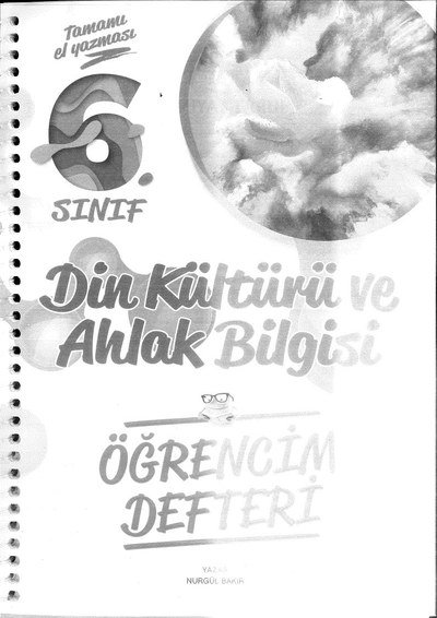 DİN KÜLTÜRÜ VE AHLAK BİLGİSİ ÖĞRENCİM DEFTERİ YKS Fotokopi