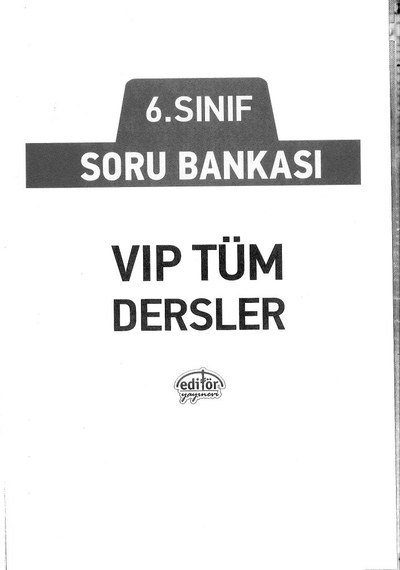 SORU BANKASI VIP TÜM DERSLER YKS Fotokopi
