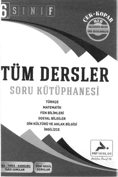 TÜM DERSLER SORU KÜTÜPHANESİ YKS Fotokopi