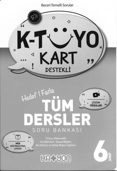K-TÜYO KART DESTEKLİ TÜM DERSLER SORU BANKASI YKS Fotokopi