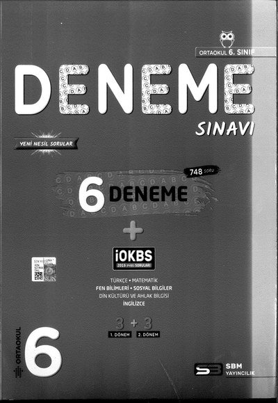 DENEME SINAVI 6 DENEME YKS Fotokopi