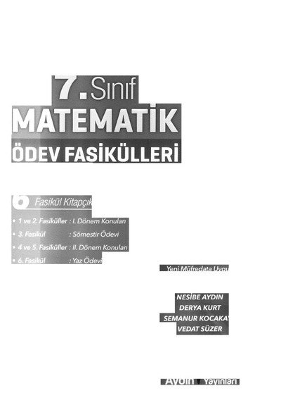 MATEMATİK ÖDEV FASİKÜLLERİ YKS Fotokopi