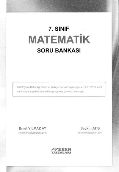 MATEMATİK SORU BANKASI YKS Fotokopi