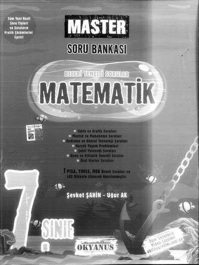 MASTER SORU BANKASI MATEMATİK YKS Fotokopi