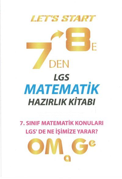 LGS MATEMATİK HAZIRLIK KİTABI YKS Fotokopi
