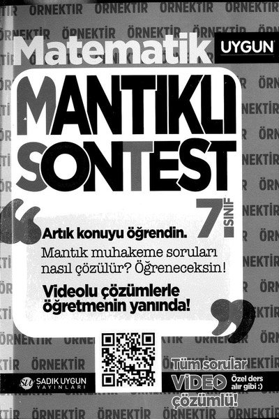 MATEMATİK MANTIKLI SONTEST YKS Fotokopi