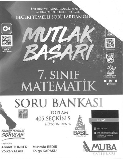 MUTLAK BAŞARI MATEMATİK SORU BANKASI YKS Fotokopi