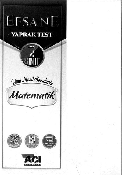 EFSANE YAPRAK TEST MATEMATİK YKS Fotokopi