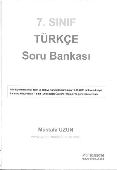 TÜRKÇE SORU BANKASI YKS Fotokopi
