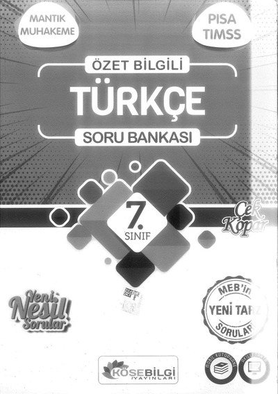 ÖZET BİLGİLİ TÜRKÇE SORU BANKASI YKS Fotokopi