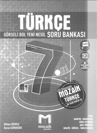 TÜRKÇE GÖRSELİ BOL YENİ NESİL SORU BANKASI YKS Fotokopi