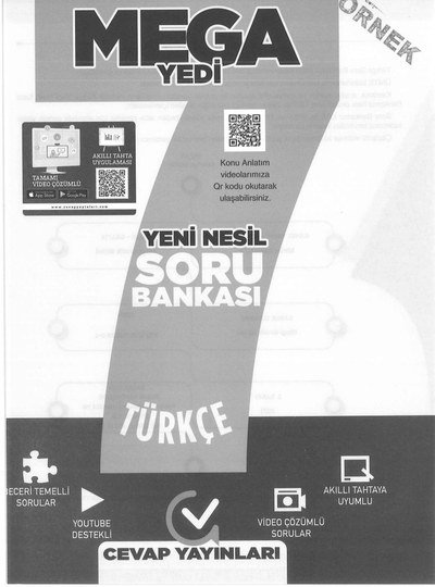 MEGA YEDİ YENİ NESİL SORU BANKASI TÜRKÇE YKS Fotokopi