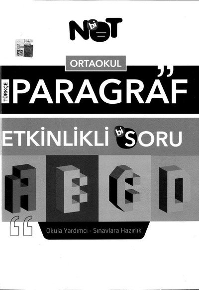 PARAGRAF ETKİNLİKLİ Bİ SORU YKS Fotokopi