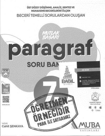 MUTLAK BAŞARI PARAGRAF SORU BANKASI YKS Fotokopi