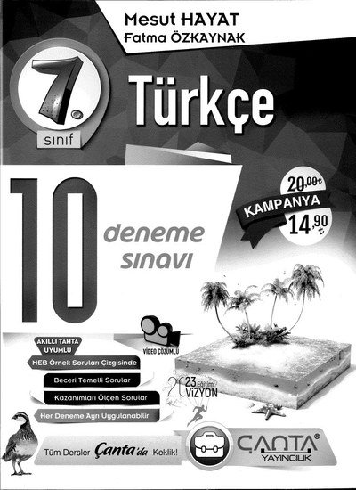TÜRKÇE 10 DENEME YKS Fotokopi