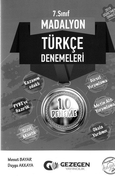 MADALYON TÜRKÇE DENEMELERİ 10 DENEME YKS Fotokopi