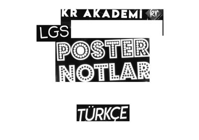 LGS POSTER NOTLAR TÜRKÇE YKS Fotokopi