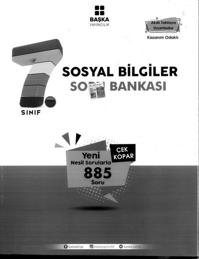 SOSYAL BİLGİLER SORU BANKASI 885 SORU YKS Fotokopi