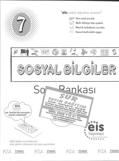 SOSYAL BİLGİLER SORU BANKASI YKS Fotokopi