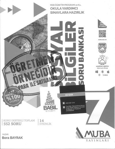 SOSYAL BİLGİLER SORU BANKASI YKS Fotokopi