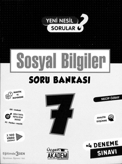 SOSYAL BİLGİLER SORU BANKASI YKS Fotokopi