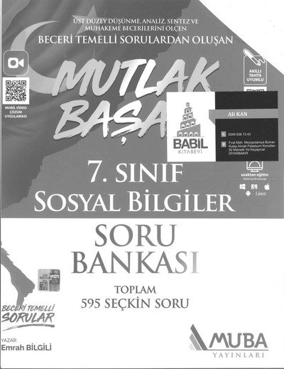 MUTLAK BAŞARI SOSYAL BİLGİLER SORU BANKASI YKS Fotokopi