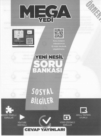 MEGA YEDİ YENİ NESİL SORU BANKASI SOSYAL BİLGİLER YKS Fotokopi