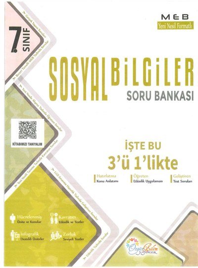 SOSYAL BİLGİLER SORU BANKASI İŞTE 3'Ü 1'LİKTE YKS Fotokopi