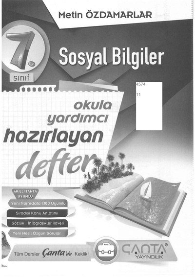 SOSYAL BİLGİLER OKULA YARDIMCI HAZIRLAYAN DEFTER YKS Fotokopi