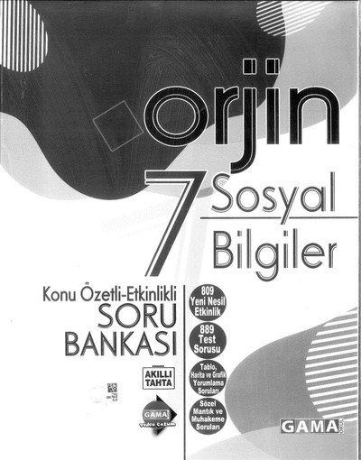 ORJİN SOSYAL BİLGİLER KONU ÖZETLİ SORU BANKASI YKS Fotokopi