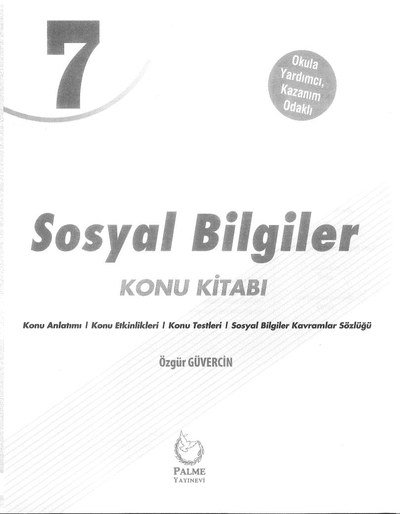 SOSYAL BİLGİLER KONU KİTABI YKS Fotokopi