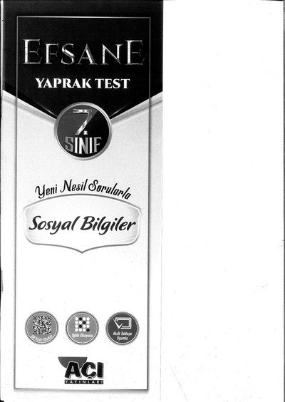 EFSANE SOSYAL BİLGİLER YAPRAK TEST YKS Fotokopi