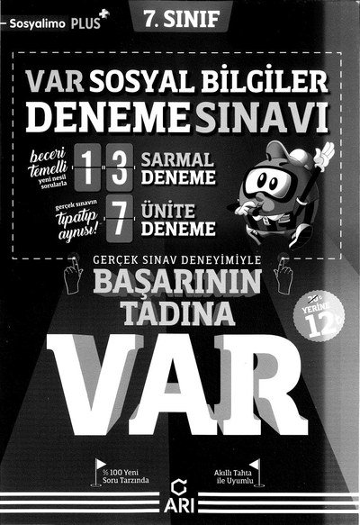 VAR SOSYAL BİLGİLER BAŞARININ TADINA VAR YKS Fotokopi
