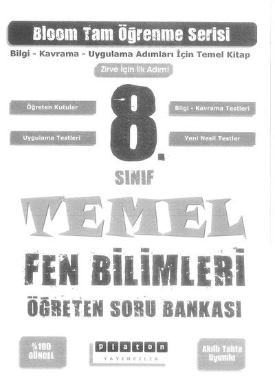 BLOOM TAM ÖĞRENME SERİSİ TEMEL FEN BİLİMLERİ SORU BANKASI YKS Fotokopi