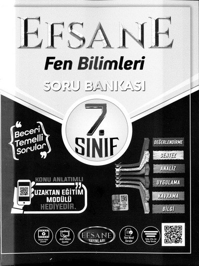 EFSANE FEN BİLİMLERİ SORU BANKASI YKS Fotokopi