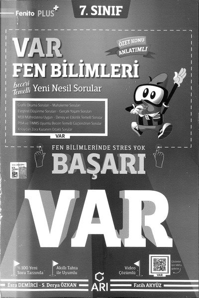 VAR FEN BİLİMLERİ BAŞARI VAR YKS Fotokopi